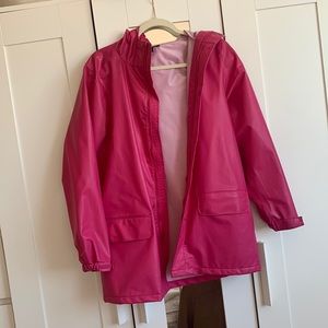 2000’s Y2K Pink Lands End hooded Rain Jacket Girls or Womens